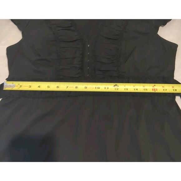 Y2K Vintage G by Guess Black Babydoll Blouse Gothic Whimsigoth Dark Romantic - Picture 13 of 15